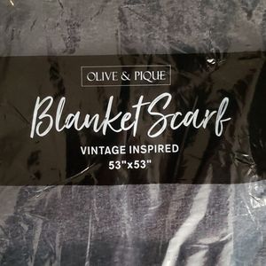 Olive & Pique Blanket Scarf Oversized Neutral Fringe Cozy Wrap 53”